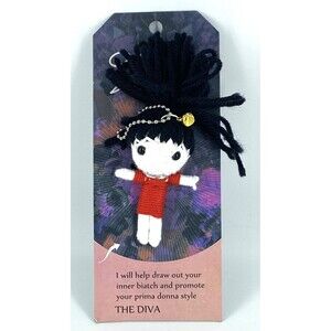 Watchover VOODOO DOLL Keychain, THE DIVA,  3" Tall